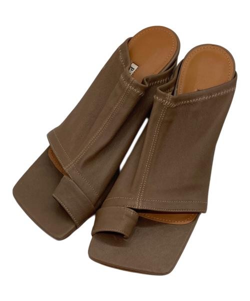 Pippichic Brown Square Toe Sandals for Women
