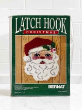 Vintage Bernat Christmas Santa Claus Latch Hook Kit 95-8694-00 18"x24" NEW