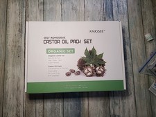 Castor Oil Pack - 32 Piece Complete Kit. Includes 8oz CASTOR OIL- NEW