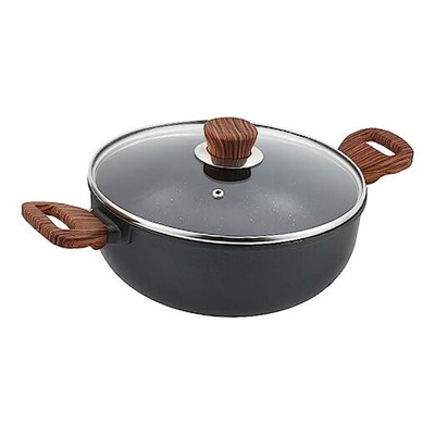  Zest Plus Die Cast Aluminium Non-Stick Kadai with lid- 24cm, 4 KADAI