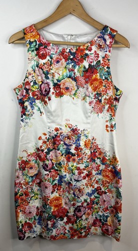 Forever New Floral Mini Dress Size AU 12 US 8 Sleeveless White Colour RRP$149 - Picture 5 of 8
