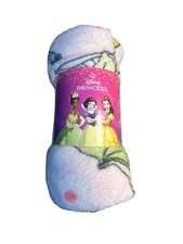 NEW Disney Princess Travel Blanket 40" X 50" Cinderella Belle Tiana Ariel Pink