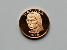 Panama 1975 1 CENTESIMO 75th Anniversary (1903-) Coin with Indian Chief Urraca