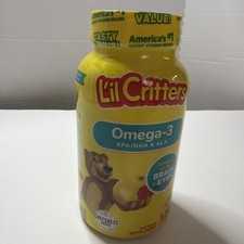 Lil Critters Omega-3 DHA Supplement 120 Gummi...