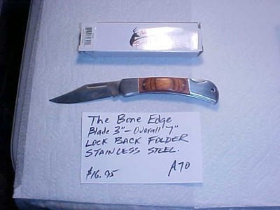 Item# A70 - The Bone Edge - Lockback Folder