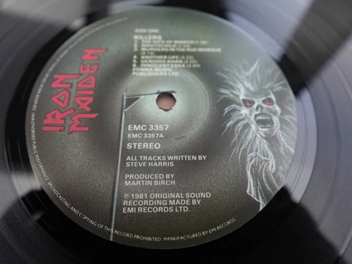 Iron Maiden KILLERS 1981 UK LP 1st Press A-1U / B-1U PLAYS MINT HEAR