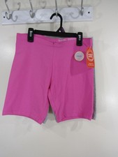 New Wonder Nation 2 Pack Bike Short Size L 10 12 Plus Girls Pink Gray