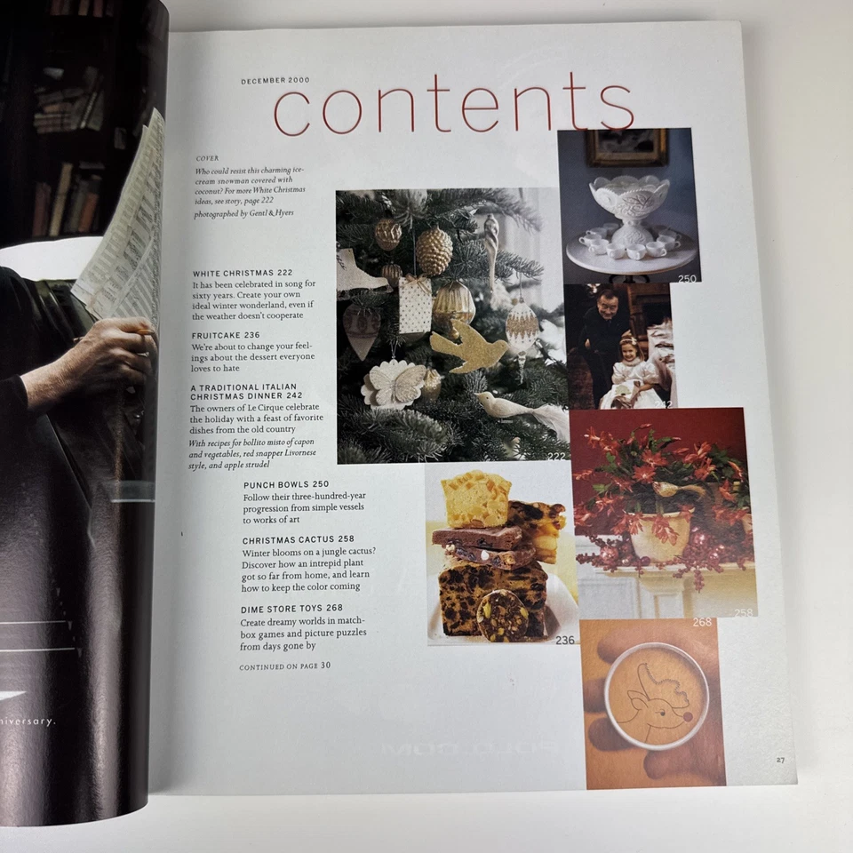 Martha Stewart Living Magazine December 2000 The Holiday White Christmas Issue - Image 4 of 4