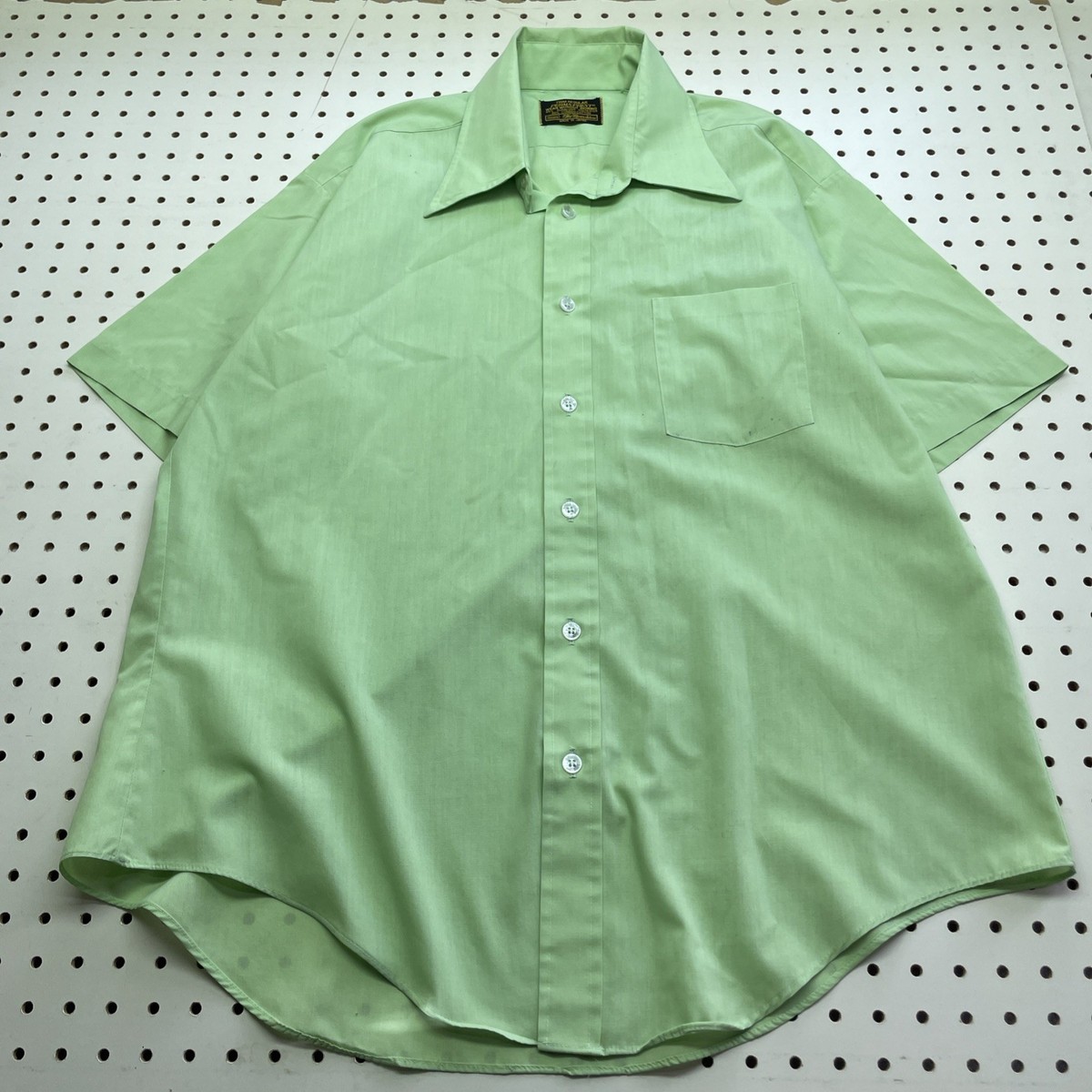 Vintage 70s Camp Collar Sears Shirt Men's Size XL Perma Prest