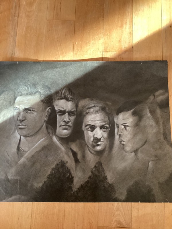 Jack Dempsey Gene Tunney Rocky Marciano Joe Louis Lithograph 20x16