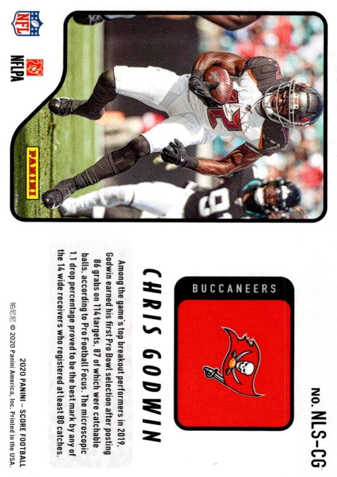 2020 Score Next Level Stats Red Chris Godwin Tampa Bay Buccaneers #NLS-CG - Image 2 of 2