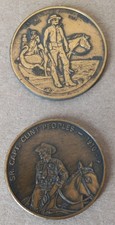Lot of 2 Texas Ranger Coins: Sesquicentennial & Sr. Captain Clint Peoples
