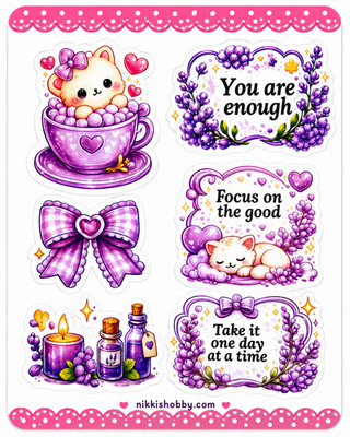 Mental Health Sticker Sheet 4x6 Vinyl Waterproof Self Care Journal Decals