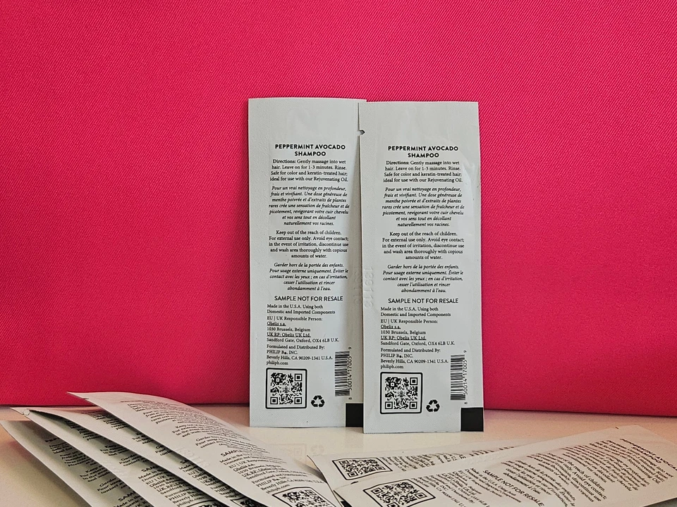 Philip B. Peppermint Avocado Shampoo .36 oz each (.36 x 7 = 2.52 oz TOTAL) - Image 3 of 4