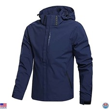 Men's Ultra-Light Waterproof Hooded Rain Jacket - Outdoor Windbreaker for Hiking