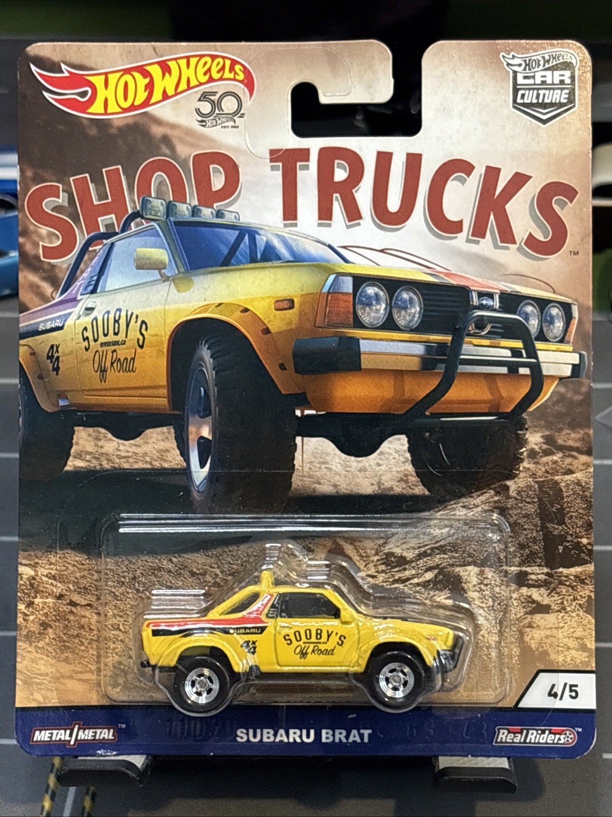 Hot Wheels Shop Trucks Subaru Brat Car Culture 4/5 Real Riders Premium