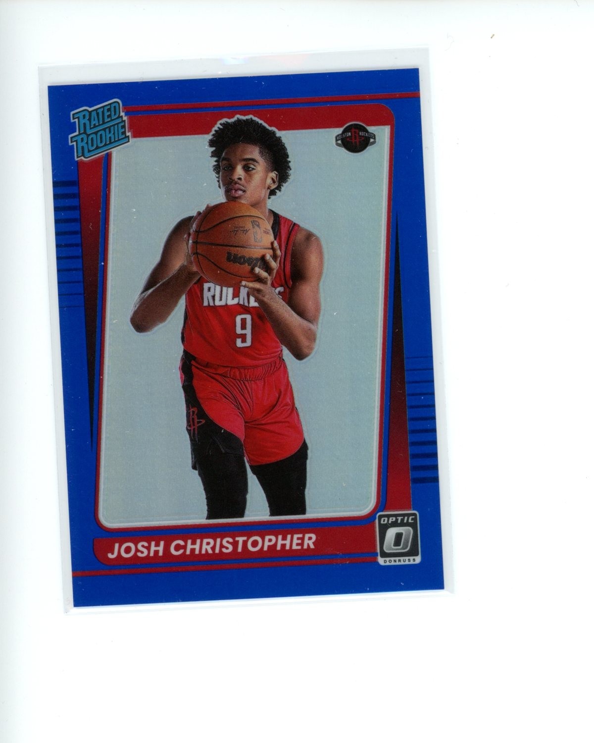 2021-22 Panini Donruss Optic Blue Prizm #200 Josh Christopher RR RC #d 35/59