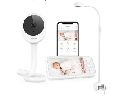NETVUE PEEKABABY Netvue Baby Monitor with 4 in 1 Holder, 1080P HD Monitor, Camera & Night Vision