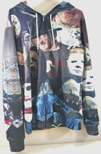 Halloween Horror Movie Character Full All Over Print Hoodie Full Zip XL Costume