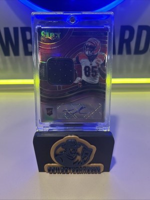 2020 Panini Select - Rookie Signature Memorabilia Tee Higgins Purple Prizm /49
