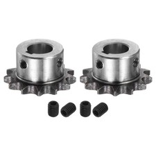 2pcs ISO/DIN 06B-1 Roller Chain Sprocket B Type 15mm Bore, Hardened 13 Tooth