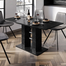 Small Dining Table Extendable 100 - 140 cm WILD MINI Modern Design Easy to Clean