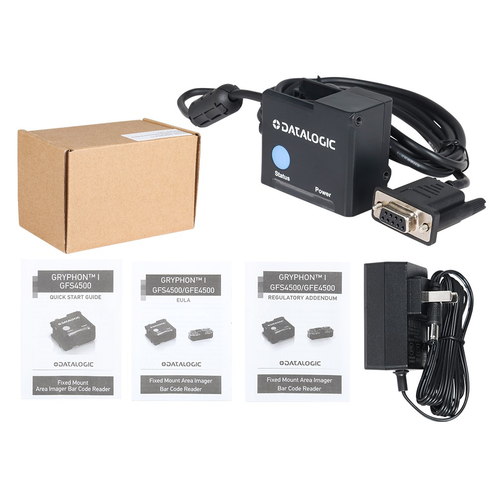 Datalogic Gryphon GFS4550-BKK2-RED 1D 2D Fixed Mount Barcode Scanner RS232 Cable