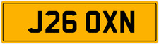 JOHN JON JOHN JOHNY JONS JONATHAN PRIVATE REGISTRATION CAR NUMBER PLATE J26 OXN
