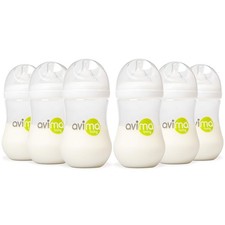 9 oz Anti Colic Baby Bottles w Medium Flow Nipples. 4-7M Set of 6