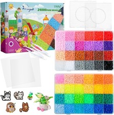 2.6Mm Fuse Beads Kit for Crafts 24000 Pcs 48 Colors Mini Fuse Beading Kit, Multi