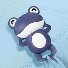 Frog Bath Toy Kids Water Play Shower Pool Fun Plastic Animal Bath Gift-Blue