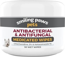 - Antibacterial  Antifungal Wipes for Dogs  Cats with Chlorhexidine  Keto...