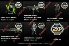 COD Black Ops 7 BO7 Monster Energy - Full Set - 2xp Double XP Skin !!️ 6x CODES
