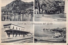 CASTELLAMMARE DEL GOLFO TRAPANI VEDUTE INTERNO STAZIONE FERROVIARIA FS FG NV