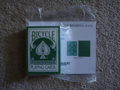 Reversed Back Bicycle Green Playing Cards BICYCLE REVERSED BACK