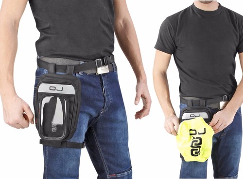 BORSA MARSUPIO BORSELLO DA GAMBA MOTO OJ TRACK BAG CINGHIA COSCIA E VITA |  eBay