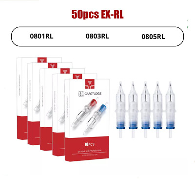 Tattoo Patronen Nadeln 50x Einweg sterilisiert Round Liner Shader 0,25 mm
