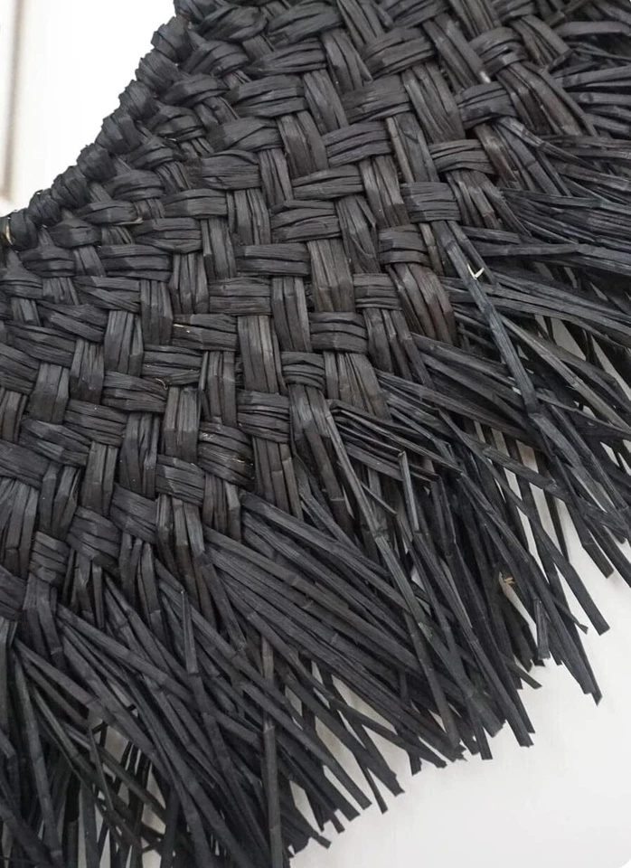 Espejo redondo montado en la pared bohemio de pastos marinos hecho a mano decoración tradicional Foto 2 de 3