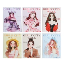 30Pcs Fashion Girls PET Stickers Journal Diary Collage DIY Scrapbooking Supplies