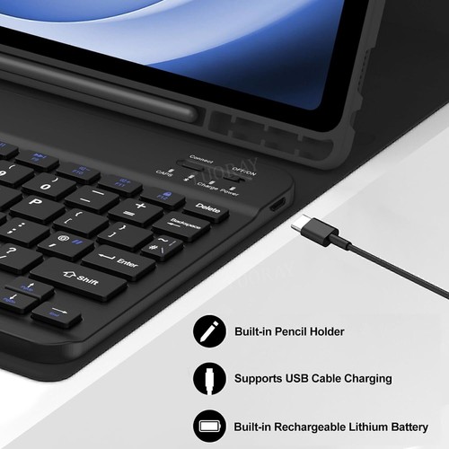 Keyboard Case Mouse For Samsung Galaxy Tab S10 FE/S9 FE S9 S8 S7 S6 Lite A9 Plus - Picture 11 of 53