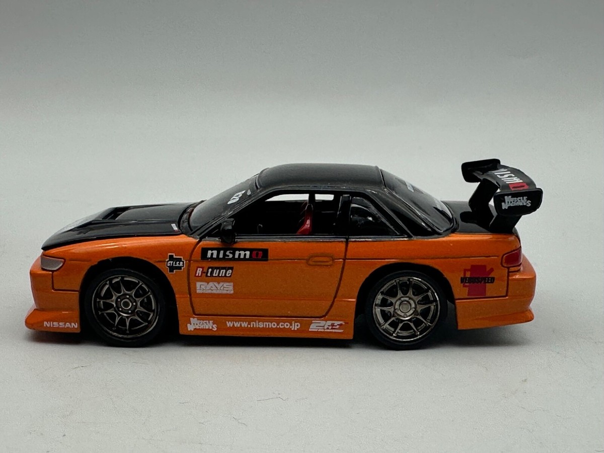 Muscle Machines Import Tuner Nissan S13 Silvia, Orange & Black, 1