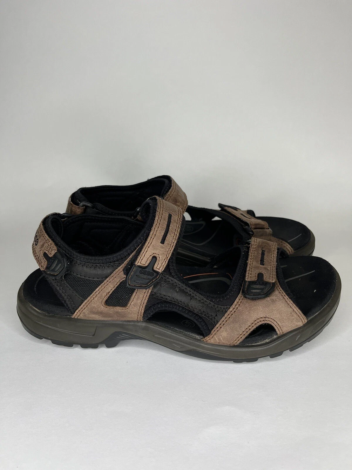 sandali sportivi ecco receptor uomo taglia 45 US 11 11 5 pelle marrone passeggio escursionismo