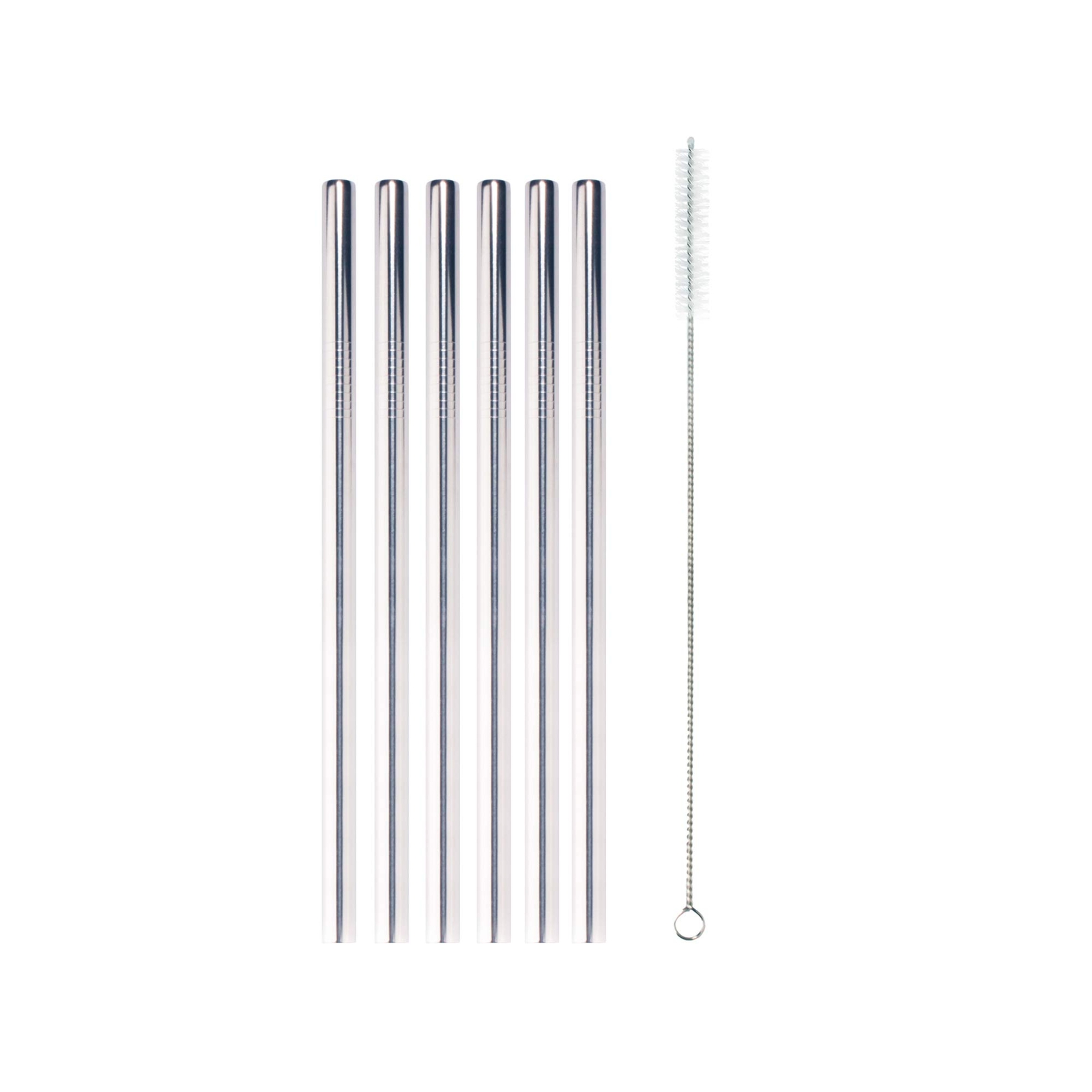 Reusable Stainless Steel Metal Drinking Straws - 8.5