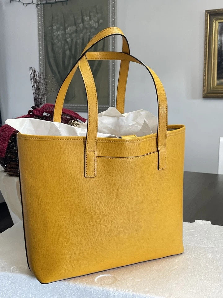 Bolso de Viaje Michael Kors JET SET Amarillo Cuero Safiano Foto 4 de 4
