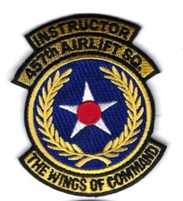 PATCH USAF 457TH AIRLIFT SQUADRON AS INSTRUCTOR ANDREWS AFB       AS6