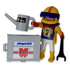 Playmobil 3754 Motocross #2 Racer Klicky Figure Lot 3614 WURTH Accessory Box VTG
