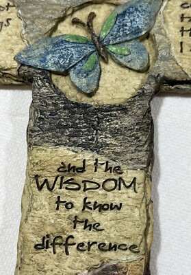 3D RESIN CROSS OF CHRIST ''God Grant Me The Serenity...'' Standing Cross