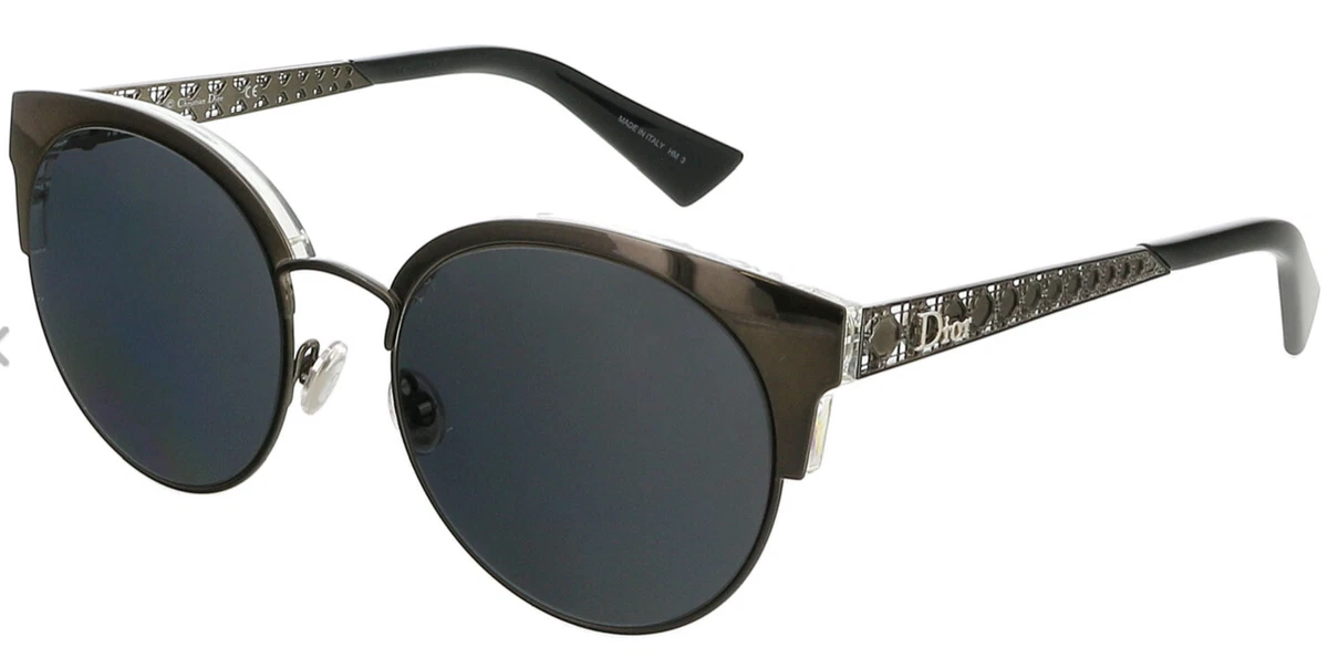 New Christian DIOR Diorama Mini Sunglasses 807IR 50 19 Black Frame w Grey Lenses
