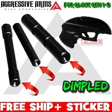 AGGRESSIVE ARMS BLACK DIMPLE TRIGGER GRIP HOUSING PINS GL0CK GEN 3 17 19 22 23