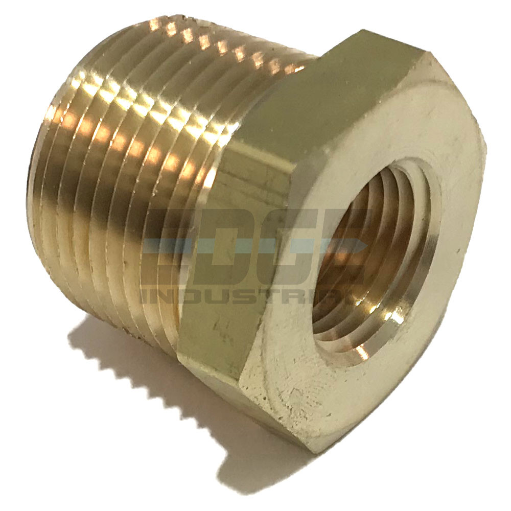BRASS HEX BUSHING REDUCING NPT THREADS PIPE FITTING 1" MALE X 1/2" FEMALE QTY 5